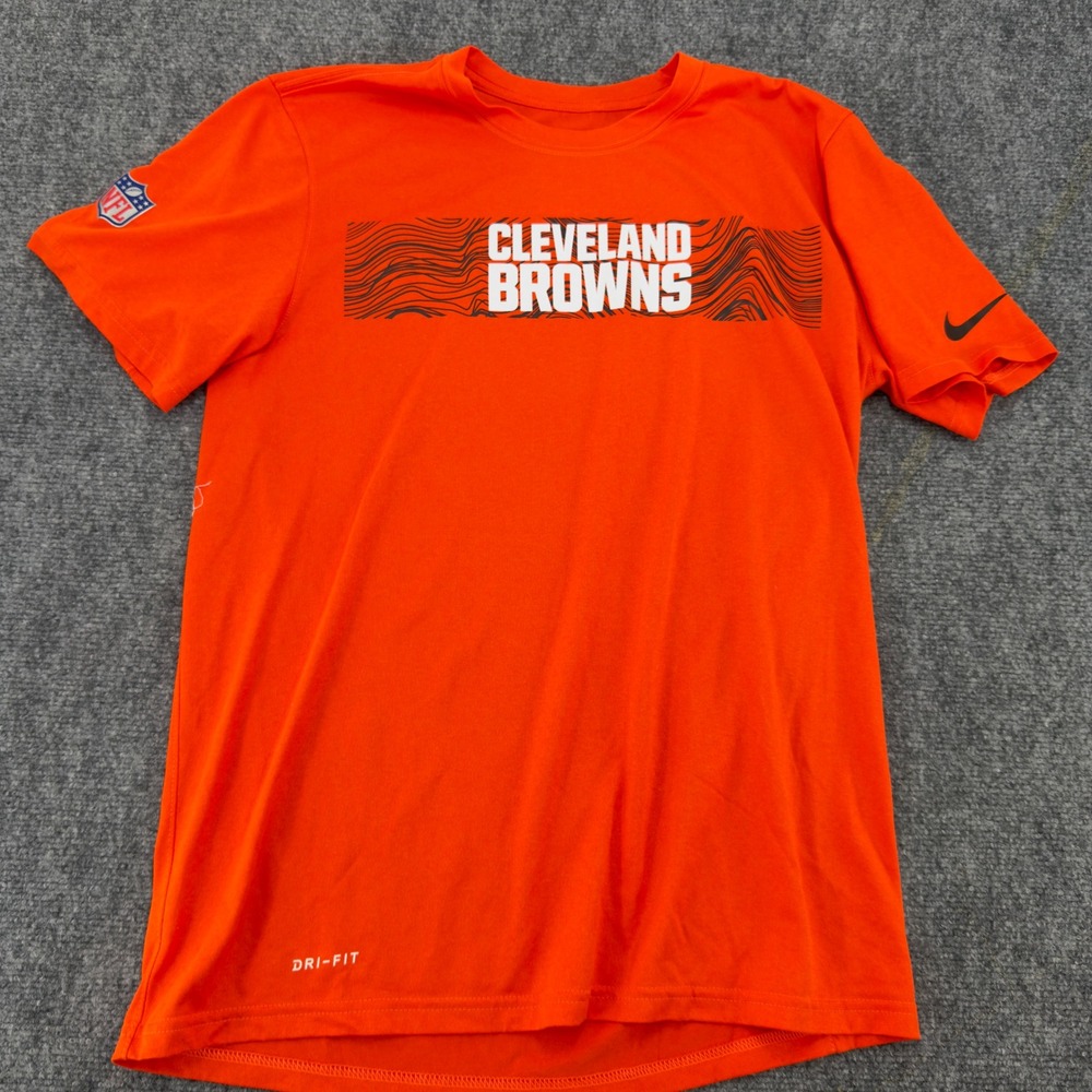 Nike Cleveland Browns Dri-FIT NFL Athletic Cut T-Shirt Orange Size Medium